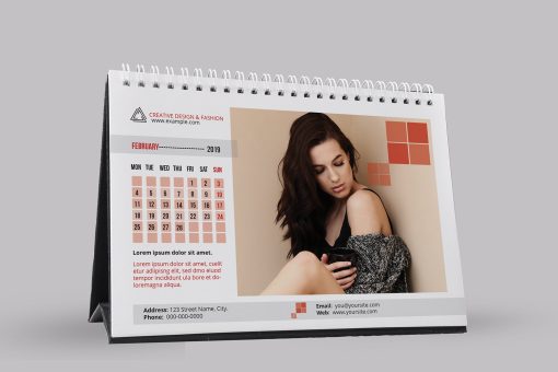 Calendar de birou personalizat 12 file cu spira - imagine 5