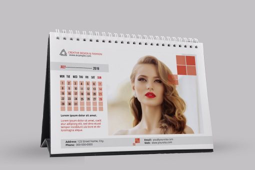 Calendar de birou personalizat 12 file cu spira - imagine 4