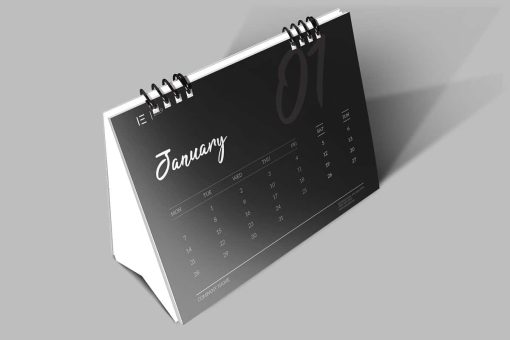 Calendar de birou personalizat 12 file cu spira - imagine 13