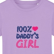 Tricouri personalizate cu mesaj 100% daddy's girl