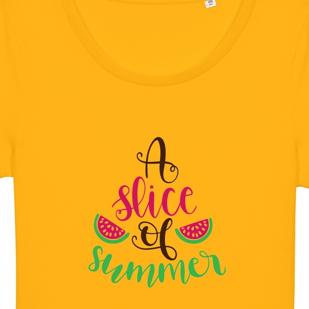 Tricouri personalizate cu mesaj a slice of summer