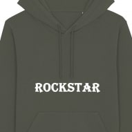 Hanorac unisex personalizat cu mesaj ROCKSTAR