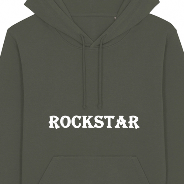 Hanorac unisex personalizat cu mesaj ROCKSTAR