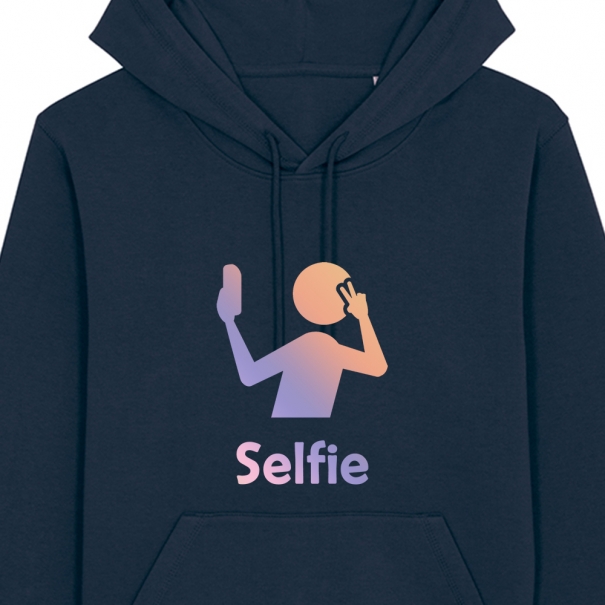 Hanorac unisex personalizat cu mesaj selfie