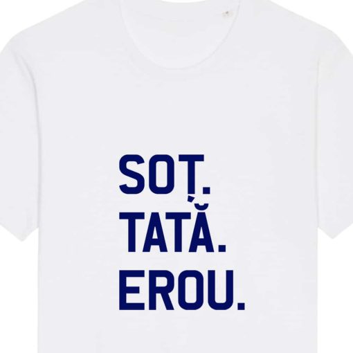 Tricouri personalizate cu mesaj sot tata erou