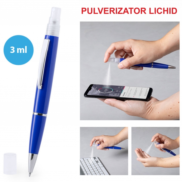 Pix cu pulverizator pentru lichid dezinfectant personalizat diverse culori (2)