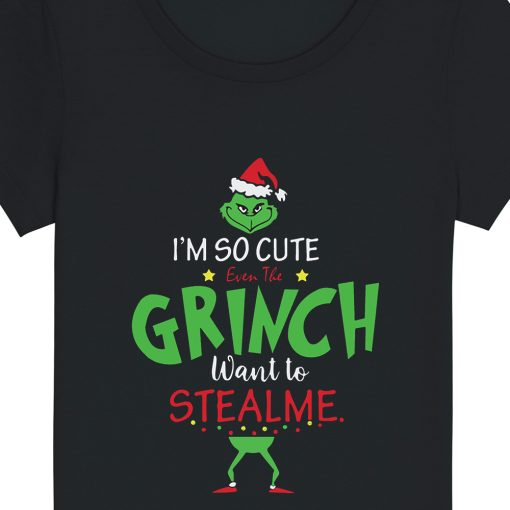 Tricouri personalizate de Craciun cu mesaj i'm so cute grinch